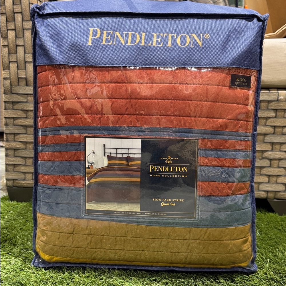 Pendleton Multicolor Stripe Quilt Set